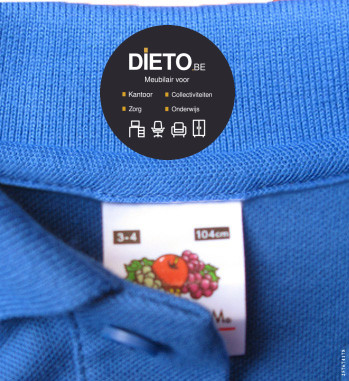 48 Personalised Iron-On Name Labels for Clothing | Back Neck Labels