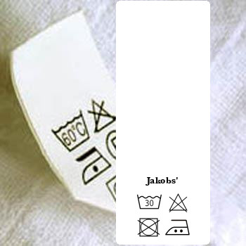 48 Étiquettes d’entretien pour vêtements | Étiquettes de Composition textile